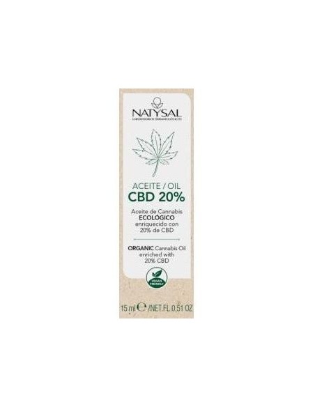 Aceite De Cannabis Ecológico Con 20% De Cbd 15 ml. de Natysal