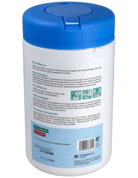 Toallitas Lys Piel Ojos Oidos Perros Y Gatos 120Ud de Stangest Vet
