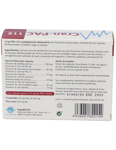 Cran-Pac 115 45 Cáps de Espadiet