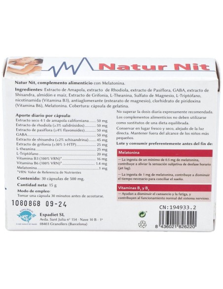 Natur Nit 30Cap. de Espadiet