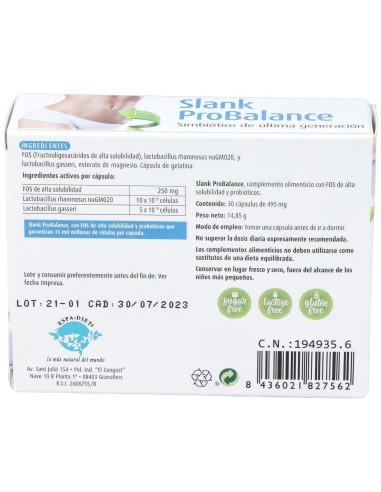 Slank Pro Balance 30Cap. de Espadiet
