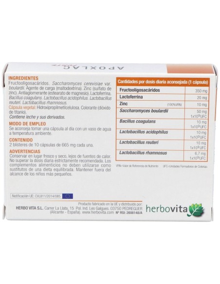 Apoxlac Forte 20Cap. de Herbovita