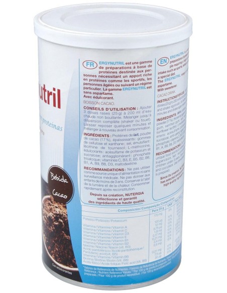 Ergynutril (Proteinas) Cacao Polvo 350Gr. de Nutergia