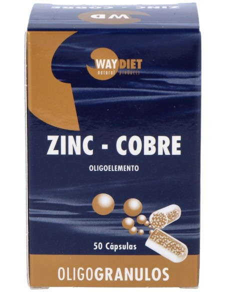 Zinc-Cobre Oligogranulos 50Caps. de Waydiet Natural Products