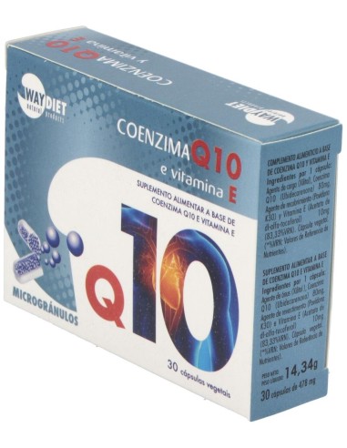 Q10 + Vit E 30Caps. de Waydiet Natural Products