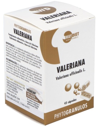 Valeriana Phytogranulos 45Caps. de Waydiet Natural Products