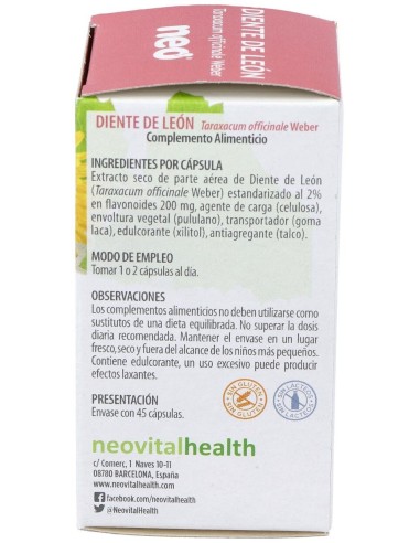 Diente De Leon Microgranulos Neo 45Cap. de Neo