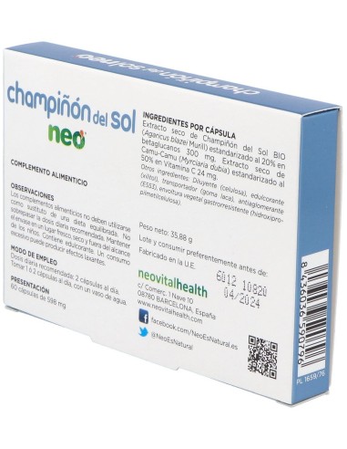 Champiñon Del Sol Neo 60Cap. de Neo