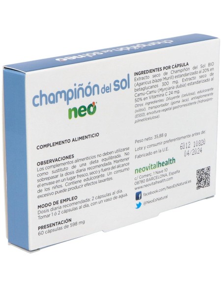 Champiñon Del Sol Neo 60Cap. de Neo
