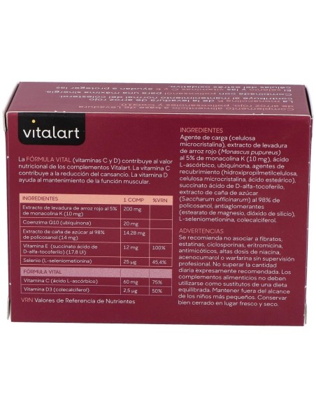 Vitalart Arroz Rojo Coq10 60 Comp de Vitalart
