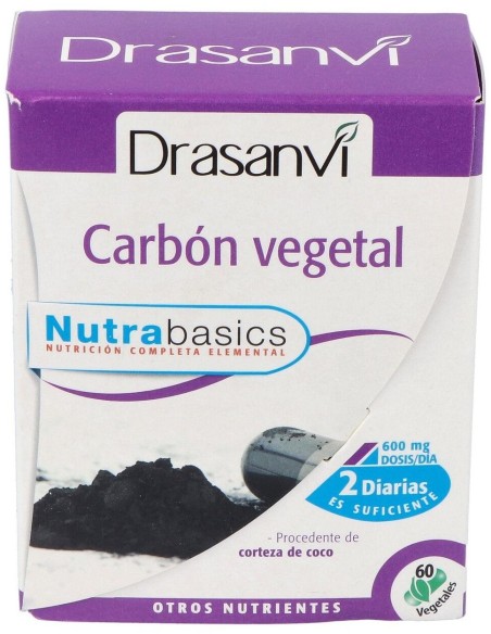 Carbon Vegetal 60 Capsulas Nutrabasicos Drasanvi