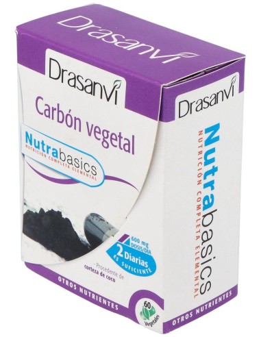 Carbon Vegetal 60 Capsulas Nutrabasicos Drasanvi