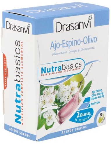 Ajo Espino Olivo 500Mg 60 Perlas Nutrabasicos Drasanvi