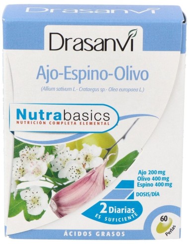 Ajo Espino Olivo 500Mg 60 Perlas Nutrabasicos Drasanvi