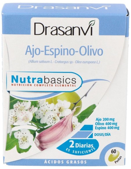 Ajo Espino Olivo 500Mg 60 Perlas Nutrabasicos Drasanvi