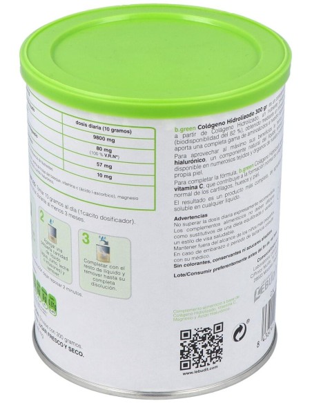 Colageno Hidrolizado 300Gr. de B.Green (Lab. Lebudit)