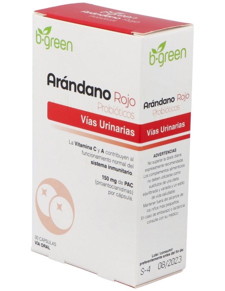 Arandano Rojo + Probioticos 30Cap. de B.Green (Lab. Lebudit)