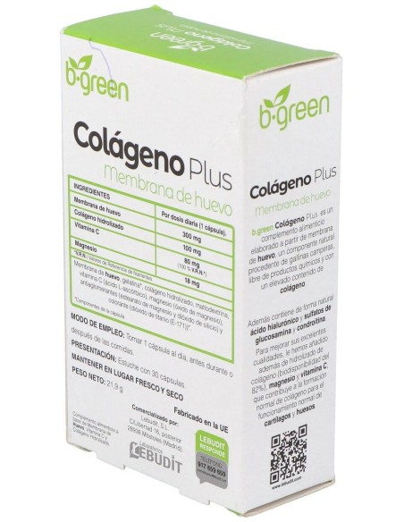 Colageno Plus 30Cap. de B.Green (Lab. Lebudit)