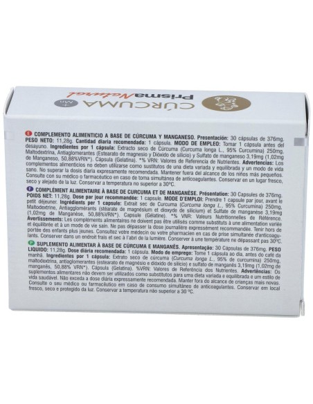 Curcuma 30 Caps   de Prisma Natural