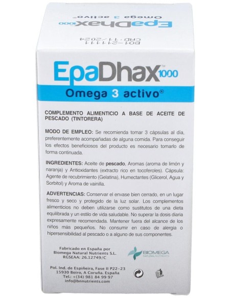 Epadhax 1000Mg. 90Cap. de Epadhax