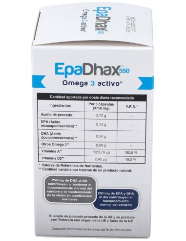 Epadhax 550Mg. 150Cap. de Epadhax