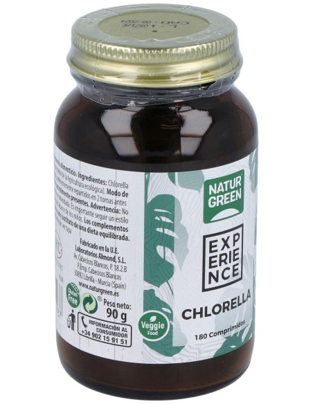 Experience Chlorella 180 Comprimidos de Naturgreen