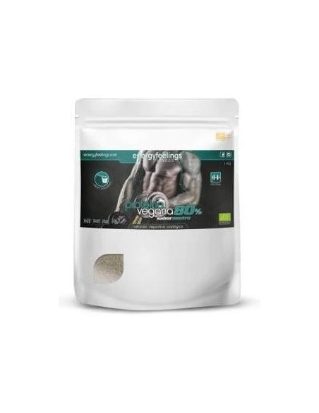 Proteina Vegana 80% Neutro 1Kg. Eco Vegan Sg de Energy Feelings