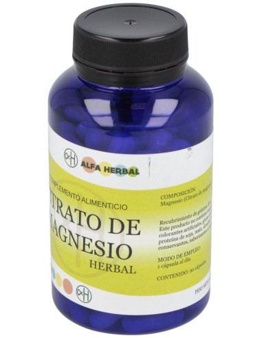 Citrato De Magnesio 90Cap. de Alfa Herbal