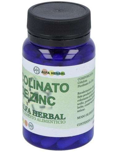 Picolinato De Zinc 90Cap. de Alfa Herbal