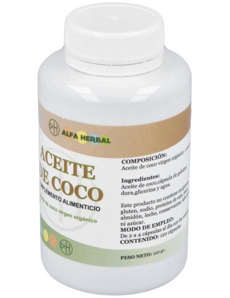 Aceite De Coco 120Cap. de Alfa Herbal