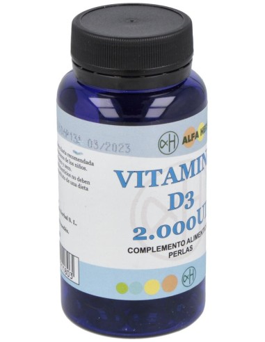 Vitamina D3 2000Ui 100Perlas de Alfa Herbal