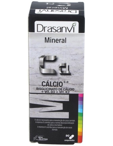 Mineral Calcio Vitamina D3+K2 90 Comprimidos Drasanvi