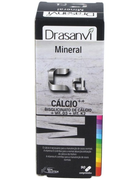 Mineral Calcio Vit D3+K2 90Comp. de Drasanvi