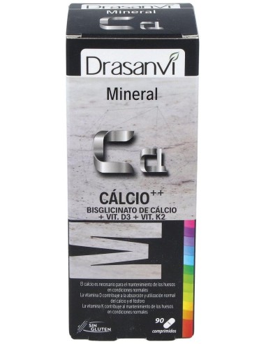 Mineral Calcio Vit D3+K2 90Comp. de Drasanvi