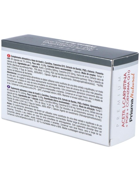 Acetil L-Carnitina+Pqq+Q10 60Cap. de Prisma Natural