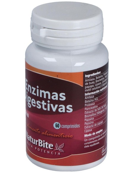 Enzimas Digestivas 60Comp. de Naturbite