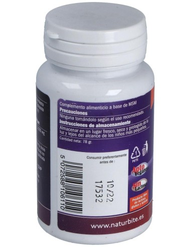 MSM 1000mg, 60 Tabl. de NaturBite