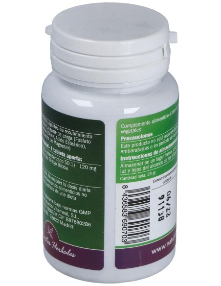 Ginkgo Biloba 6000Mg. 60Comp. de Naturbite