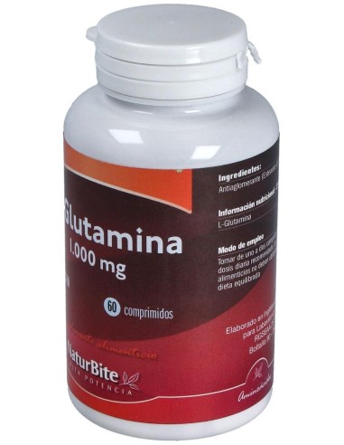 L-Glutamina 1.000mg, 60 Tabl. de NaturBite