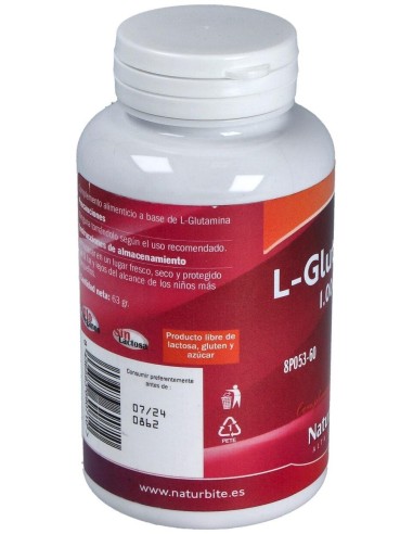 L-Glutamina 1.000mg, 60 Tabl. de NaturBite