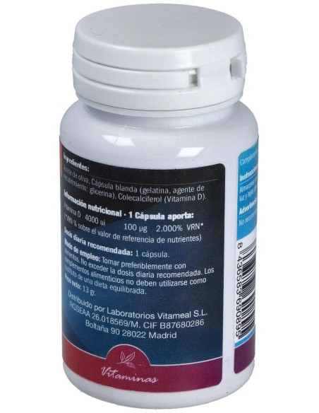 Vitamina D3 4.000 u.i. Caps. Gel de NaturBite