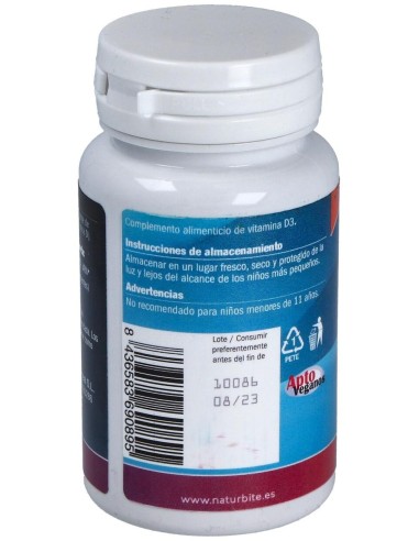 Vitamina D3 4000Ui 60Cap. de Naturbite