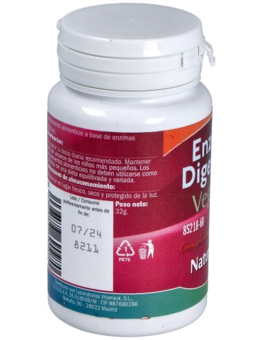 Enzimas Digestivas Veganas 60Comp. de Naturbite