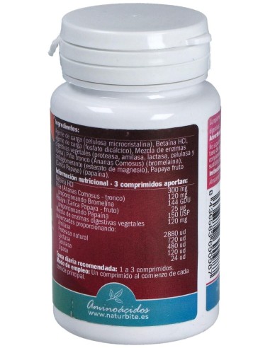 Enzimas Digestivas Veganas 120Comp. de Naturbite