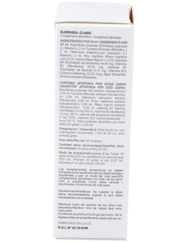 Elergisol Clasic (Alergisol) 50Ml. de Codiet