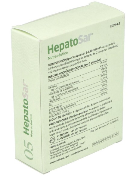 Hepatosar 30Cap. de Ebiotec