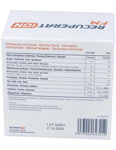 Recuperat-Ion Fm Sin Azucar Sabor Naranja 20Sbrs. de Recuperat-Ion