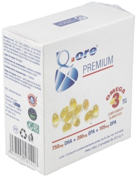 Q.Ore Premium Omega 3 120Perlas de Anroch