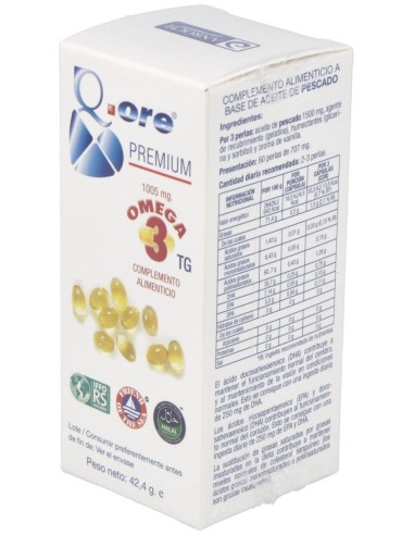 Q.Ore Premium Omega 3 60Perlas de Anroch
