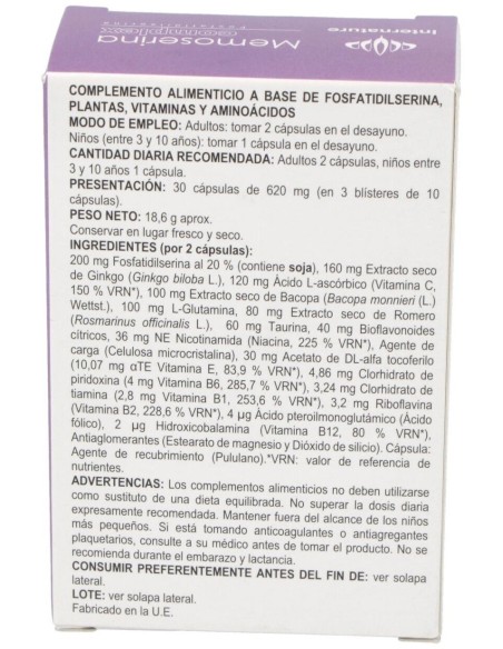 Memoserina Complex 30Cap. de Internature